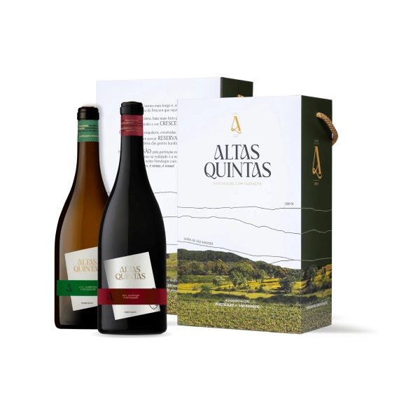 Conjunto Cartão Premium Altas Quintas Branco/Tinto